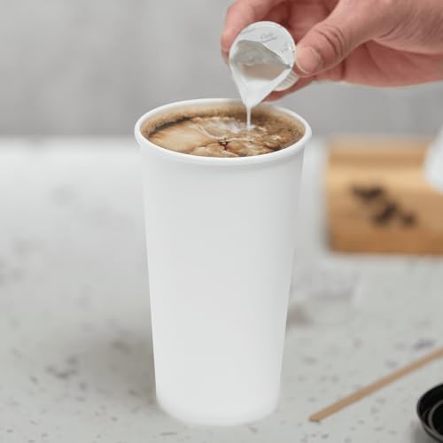 20 oz Paper Hot Coffee Cups [600 ct] White Disposable Cup for Hot (20 OZ / White)