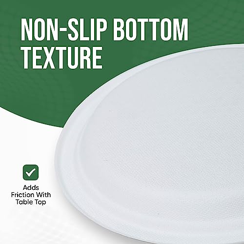 9 inch Paper Plate Heavy Duty Disposable (White / 9 IN)