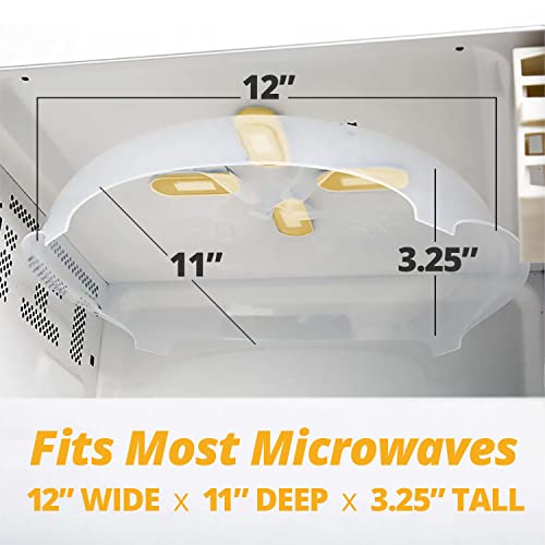 Magnetic Microwave Splatter Cover for Food (Orange)