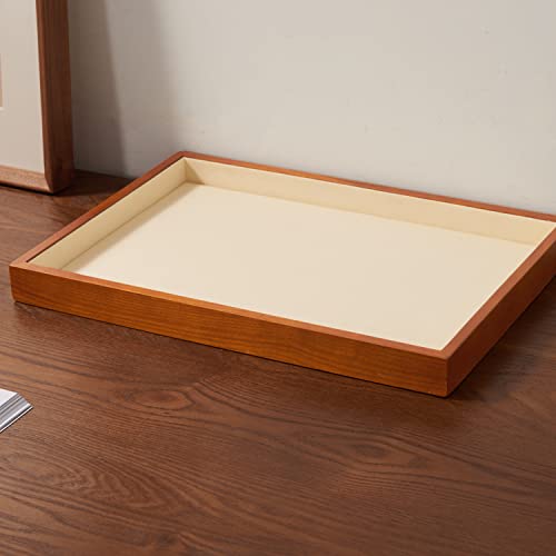 Solid Wood Jewelry Tray (Creamy-white flat tray)