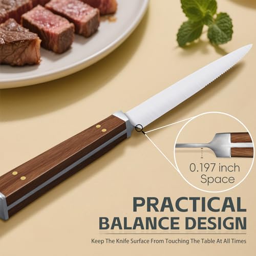 Serrated Steak Knives Set of 4 inch (4.6 inch)