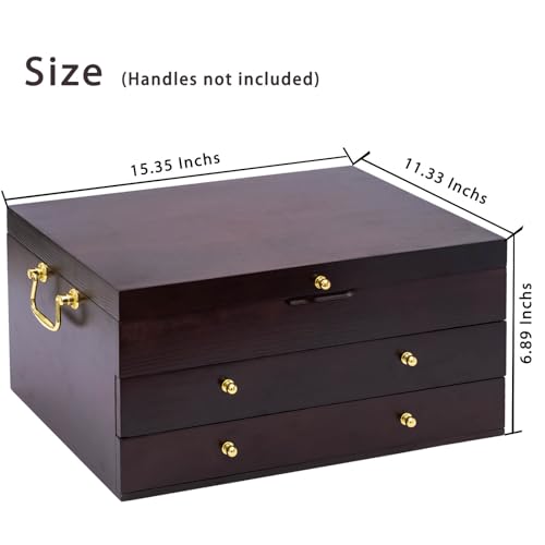 Wooden Silverware Chest without Silverware Three (Brown)