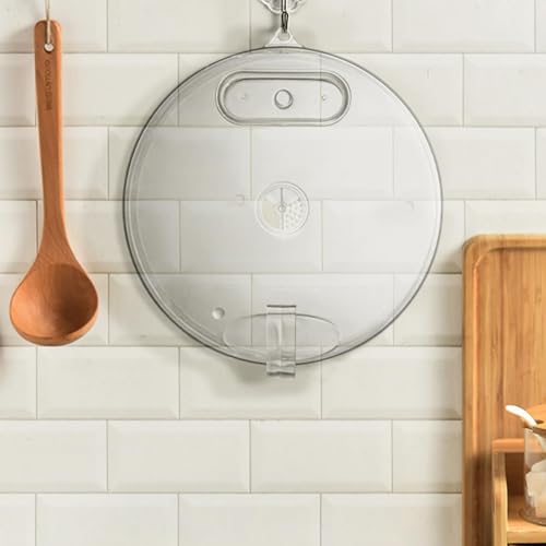 10" Clear Microwave Splatter Cover Water Steamer Integrated Handle (10.5 inches (with water steamer) / Clear)