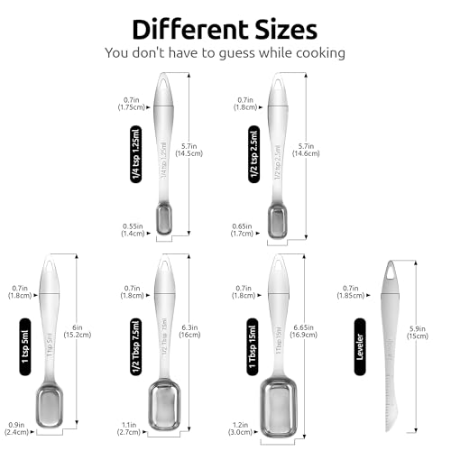 Narrow Square Measuring Spoons (6.6in)