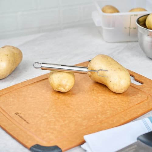 6 in Stainless Steel Potato Peeling Fork (6 Count)