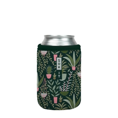 CanSok Sleeve for Beer & Soda Insulated Neoprene Cover (Green Living / 12oz Can Sleeve)