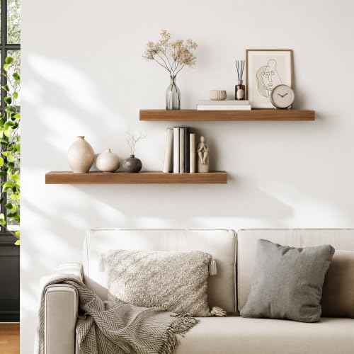 31.5" Floating Shelves for Wall (Walnut / 31.5 Inches)