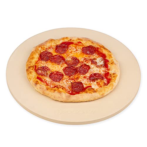 K ROCKSHEAT 15 Inch Round Pizza Stone for Oven Grill BBQ (15" Dia)