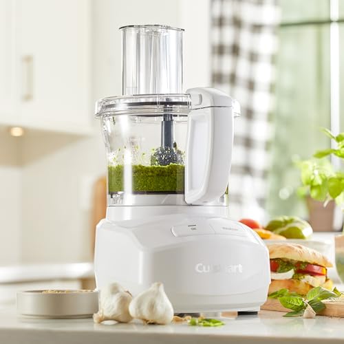 7 Cup Sleek and Modern Design Food Processor with Two Easy Controls and Universal Blade for Chopping (7 Cup / White)