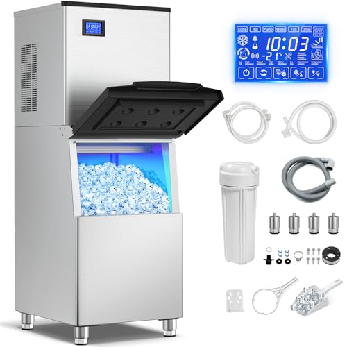 450 lbs High Output Commercial Ice Machine Freestanding Self