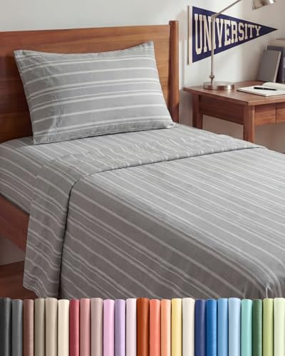 Twin XL 3 Piece Sheet Set (41 - Grey Stripes 3 / Twin XL)