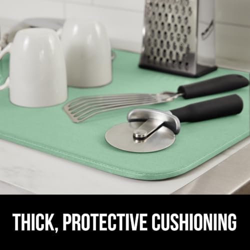 Ultra Absorbent Microfiber Dish Drying Mat (18" x 24" (2 Pack) / Microfiber / Mint)