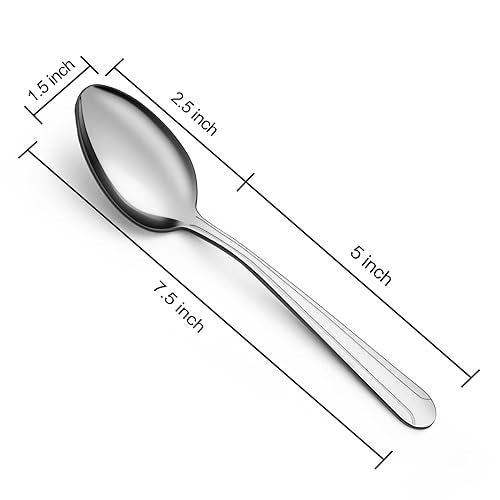 24 Pieces Spoons Set (Light Silver)