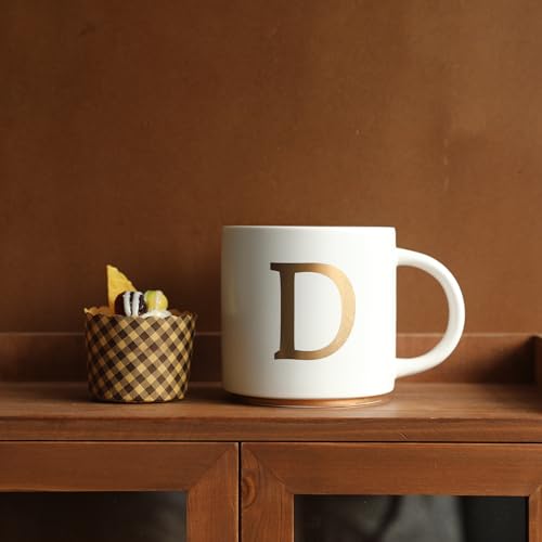 Monogram Ceramic Mugs (gold-D)