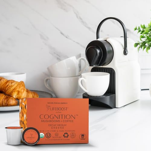 Cognition Decaf Mushroom Coffee K Cups (10 Count (Pack of 1))