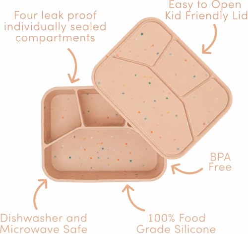 Leak Proof Square Bento Box Food (Pink)