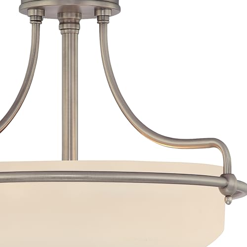 Griffin 17" Semi (3-Light / Antique Nickel)