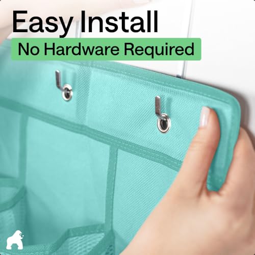 Over the Door Shoe Organizer (Turquoise / 24 Pockets/4 Hooks)