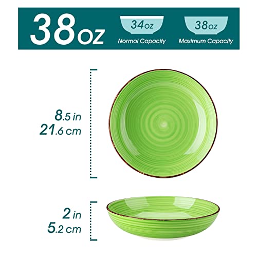 Bonita Pasta Bowls Set of 6 (Warm Color / 38 Oz)