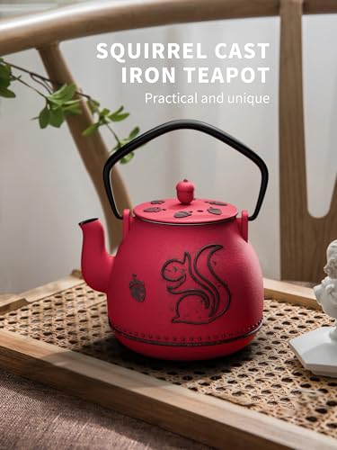 Teapot with Removable Infuser (1 Quarts / Red Squirrel)