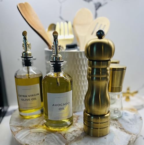 2 Pack Olive Oil Dispenser Bottle (2 PACK-Gold)