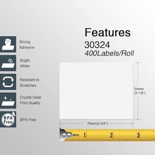 Replace for DYMO 30324 (16-rolls (6400 Labels))