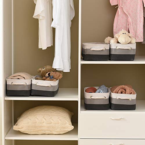 Small Storage Baskets for Shelves (Gray Gradient / Small (Pack of 6))
