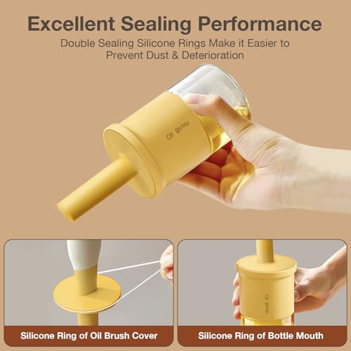 Oil Dispenser with Brush for Kitchen (04_Orange)