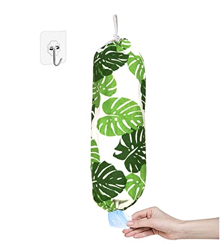 Green Wall Mount Plastic Bag Organizer (green)