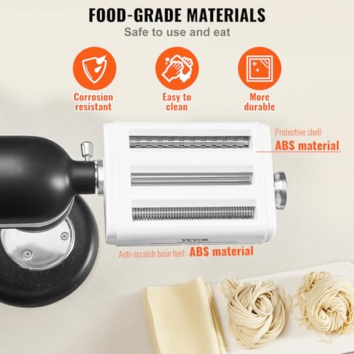 Pasta Maker Attachment for KitchenAid Stand Mixer (3-IN-1)