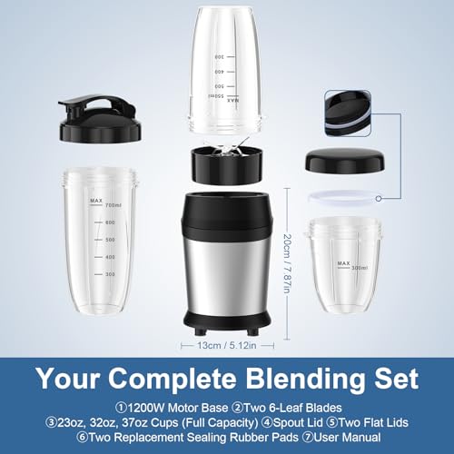 1200W Smoothie Blender (Silver)