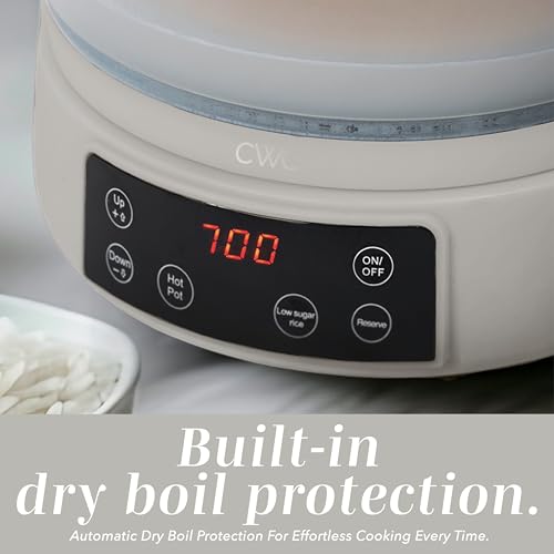 Glass Mini Low Carb Rice Cooker (Cream)