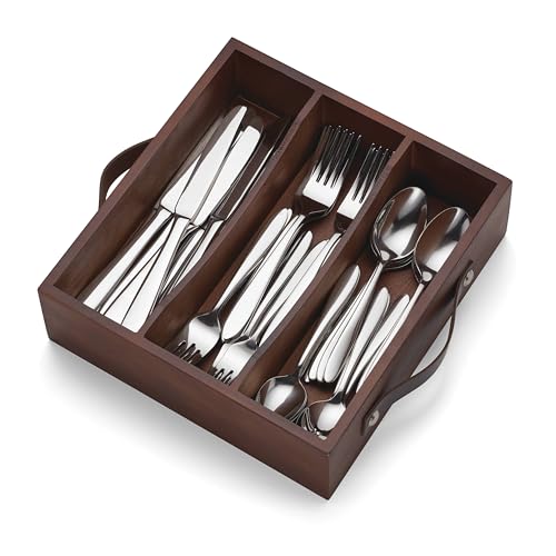 Mooncrest 30Pc Flatware Set + Caddy (30 Count)