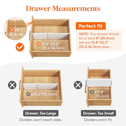 8" Tall Drawer Dividers (8 Count)