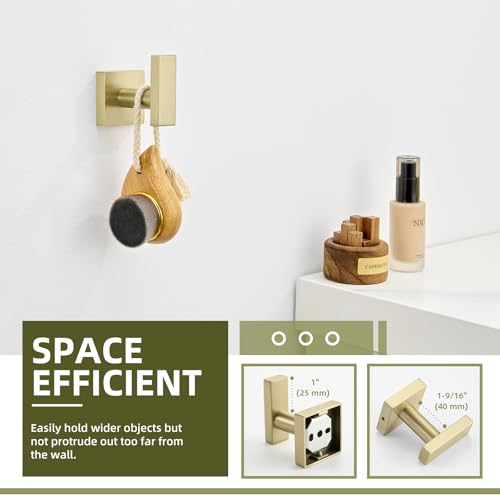 Bathroom Towel Hook (Brushed Gold)