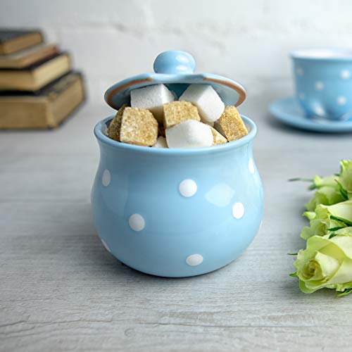 Ceramic Sugar Bowl with Lid (Blue)