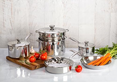 Tri Ply Stainless Steel 10 pc. Cookware Set (10 pc.)