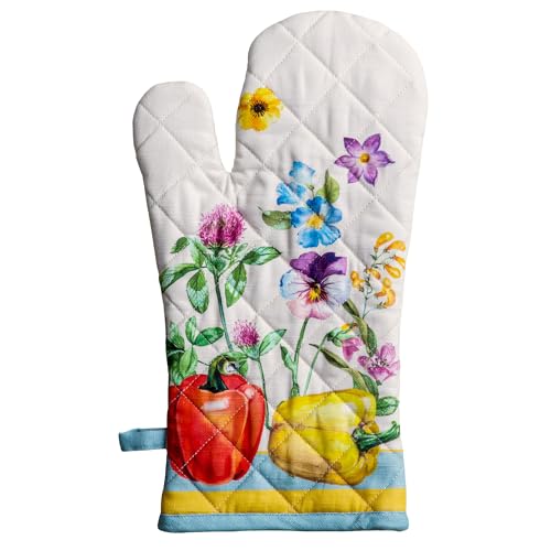 Maison d'Hermine Oven Gloves 100% Cotton Oven Mitt (042 - Giverny / 7.5" x 13" (Oven Mitt))