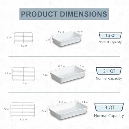 Baking Dishes for Oven (3 Count)