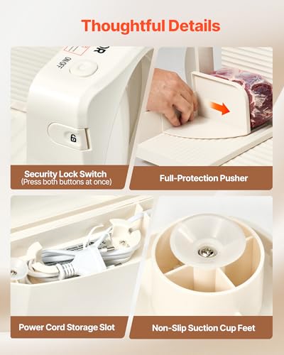 Meat Slicer 6.7" Foldable Electric Cutter with Dual Security Lock (6.7 inch)