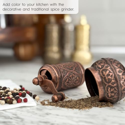 Handmade Decorative Black Pepper Grinder (Copper)