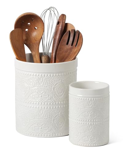 Kitchen Utensil Holder (2Pcs Bright White)