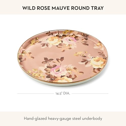 Enamel Round Tray (Mauve Wild Rose)