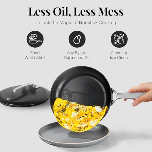 Modern 11 Pc Ceramic Cookware Set (Modern Black)