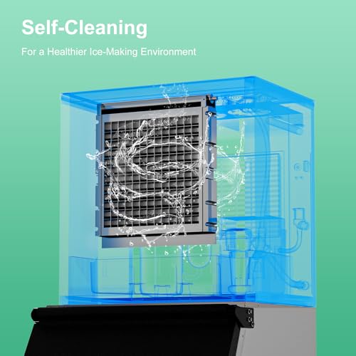 Commercial Ice Maker (Silver / 29"D x 22"W x 66"H)