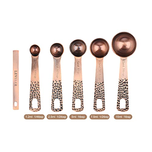 Copper Measuring Cups and Spoons set