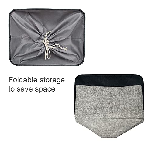 Organization and Storage Basket for Organizing (Black&Grey / 3PCS/X Large -17.7Lx13.8Wx9.8H)