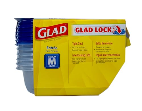 GladWare Entree Food Storage Containers (Square / 25 oz - 10 Count)