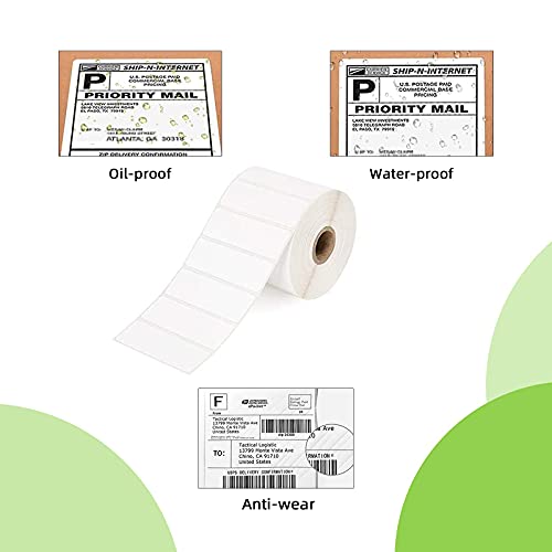 Compatible 3" x 1" Direct Thermal Labes Replacement for Barcodes Postage Address Shipping Compatible with Rollo & Zebra Desktop Printers Adhesive & Perforated (3" x 1" / 12 Rolls)