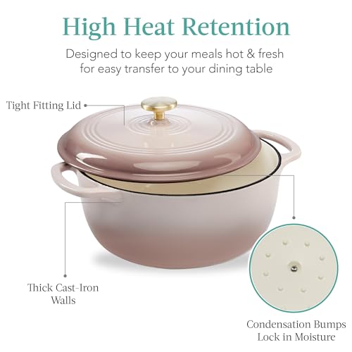 7.5 Quart Enamel Cast (Mushroom Beige / 7.5qt Round)